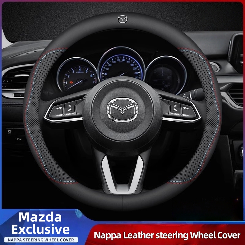 Car Steering Wheel Cover Anti Slip Breathable - 통기성 가죽 자동차 핸들 커버 미끄럼