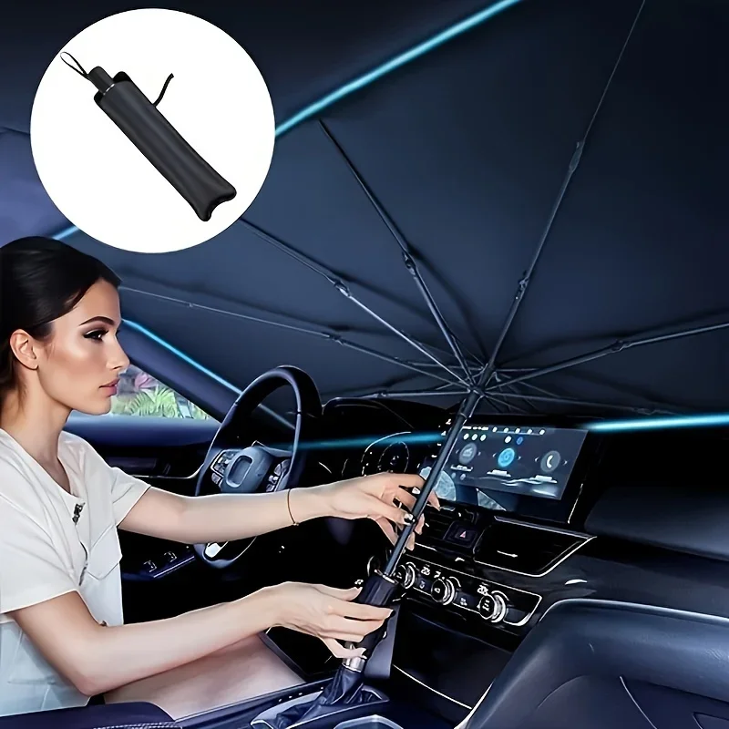 Car Sunshade Windshield Umbrella Foldable - 자동차 앞유리 차양막, 접이식 우산형 차양막/커버