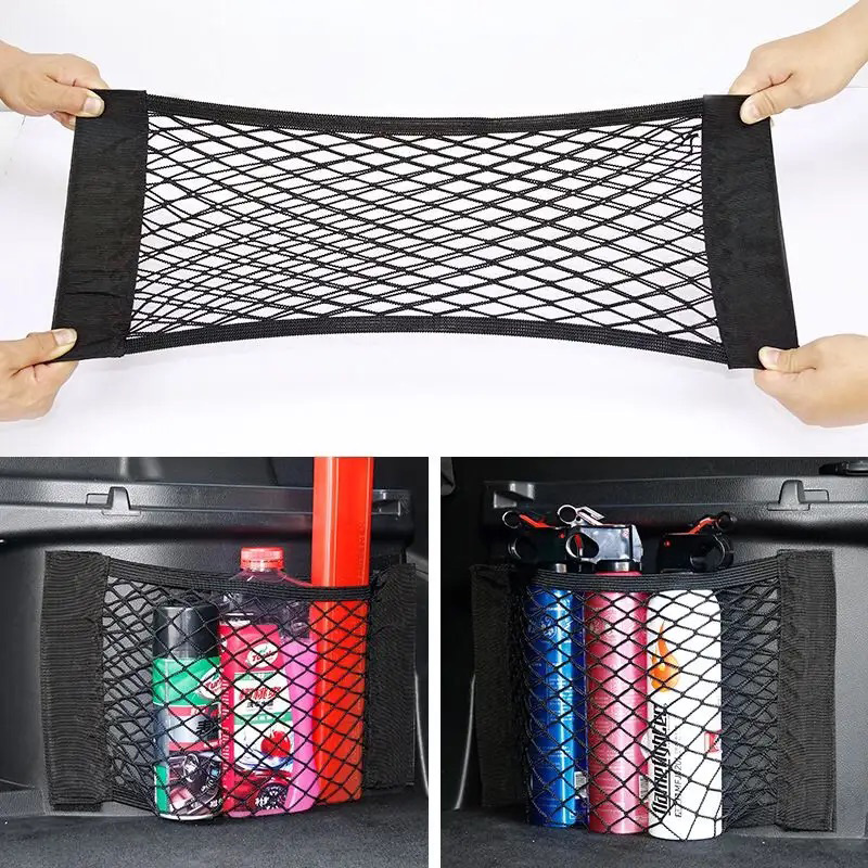 자동차 뒷좌석 트렁크 좌석 탄성 스트링 그물 매직 스티 - Car Trunk Organizer Foldable Storage Box 리뷰 및 가격