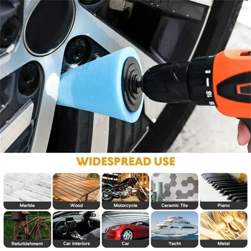 자동차 드릴 광택 스펀지 패드 키트 허브 광택 패드 금 - Car Care 리뷰 및 가격