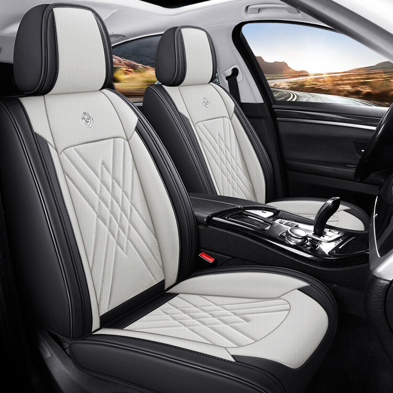 새로운 나파 가죽 자동차 시트 커버 풀 세트 5인승 사 - Leather Car Seat Covers Full Set Universal 리뷰 및 가격