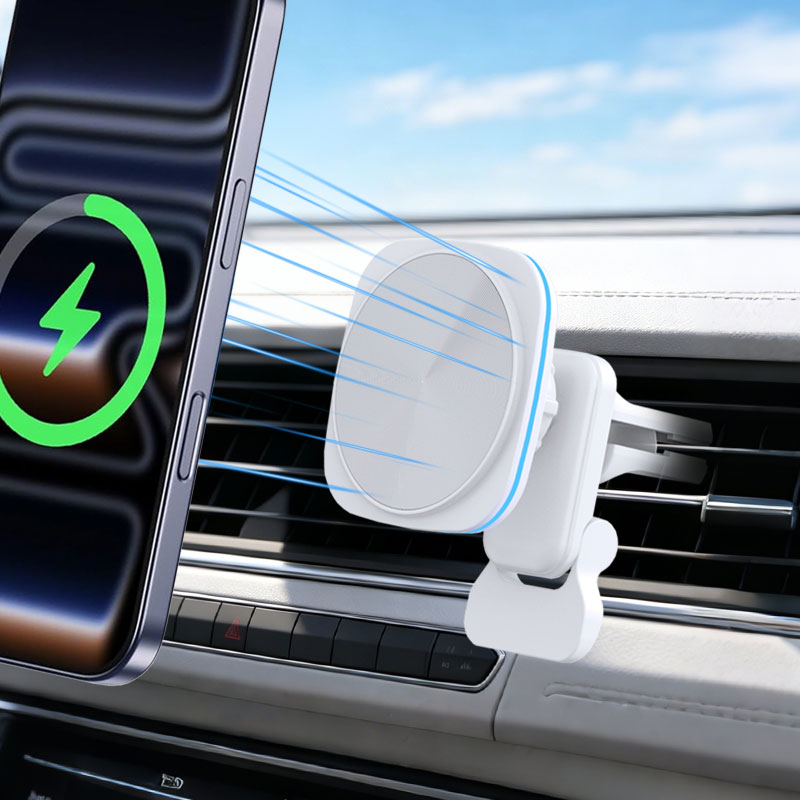 15W 마그네틱 차량용 무선 충전기 LED 에어벤트 클 - Wireless Car Charger Mount Fast Charging 리뷰 및 가격