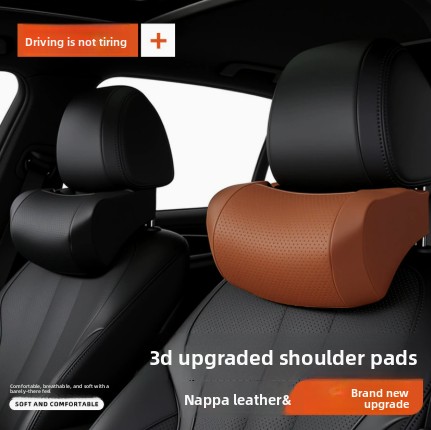 메모리폼 차량 목베개 PU 가죽 차량 헤드레스트 베개  - Memory Foam Car Neck Pillow Lumbar Support 리뷰 및 가격