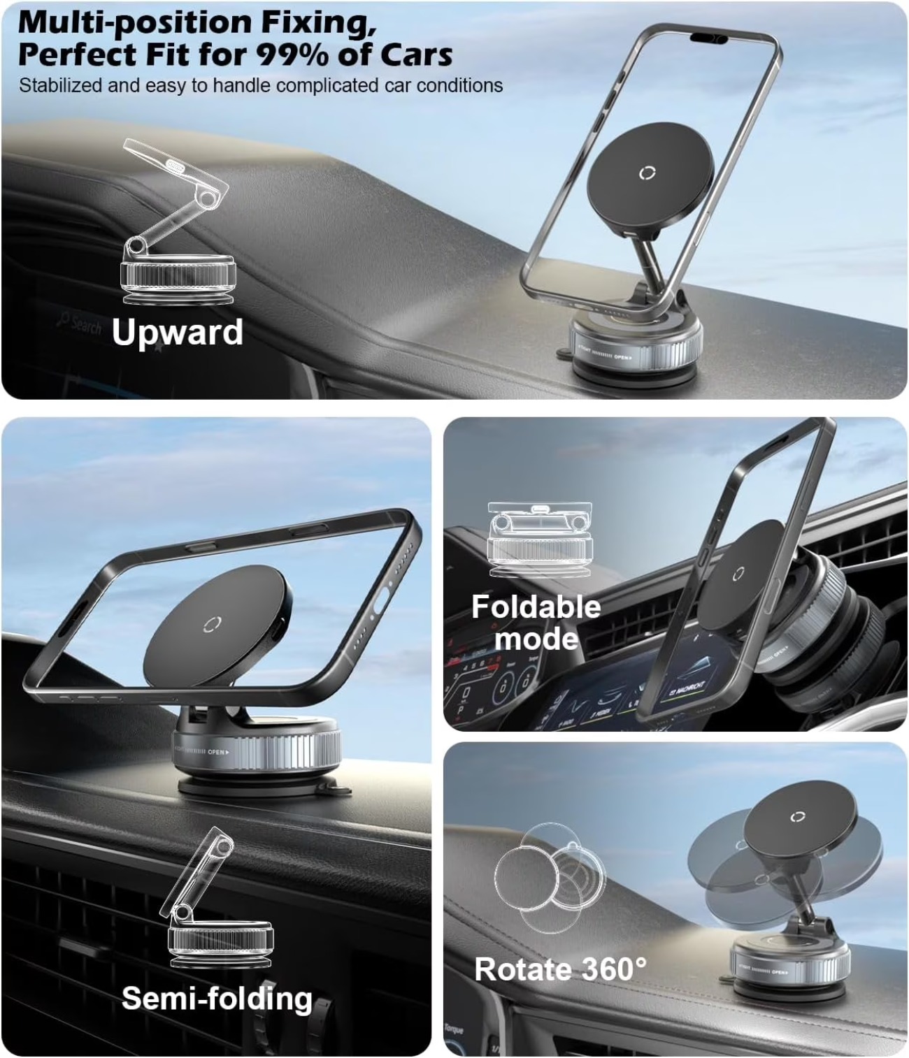 15W 무선 고속 충전기 차량용 핸드폰 거치대 진공 흡 - Wireless Car Charger Mount Fast Charging 리뷰 및 가격